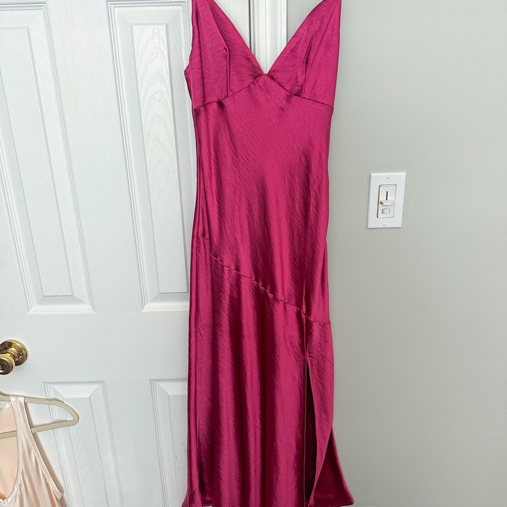 Mura Boutique Fuchsia Asymmetrical Dress